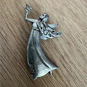 Religious Angel Angel Brooch Pin “Pray” Inspirational Religious Guardian Jewelry